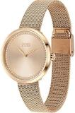 BOSS Analogue Quartz Watch for Women with Carnation Gold Coloured Stainless Steel Mesh Bracelet - 1502548