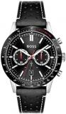 BOSS Chronograph Quartz Watch for Men with Black Leather Strap - 1513920