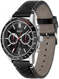 BOSS Chronograph Quartz Watch for Men with Black Leather Strap - 1513920