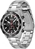 BOSS Chronograph Quartz Watch for Men with Silver Stainless Steel Bracelet - 1513971