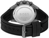 BOSS Chronograph Quartz Watch for Men with Black Silicone Bracelet - 1513967