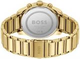 BOSS Chronograph Quartz Watch for Men with Gold Coloured Stainless Steel Bracelet - 1514006