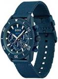 BOSS Chronograph Quartz Watch for Men with Blue Ocean Plastic Textile Strap - 1513919
