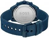 BOSS Chronograph Quartz Watch for Men with Blue Ocean Plastic Textile Strap - 1513919