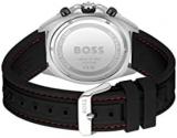 BOSS Chronograph Quartz Watch for Men with Black Silicone Bracelet - 1513969