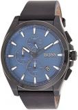 BOSS Chronograph Quartz Watch for Men with Black Leather Strap - 1513883