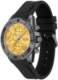 BOSS Chronograph Quartz Watch for Men with Black Silicone Bracelet - 1513968