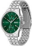 BOSS Chronograph Quartz Watch for Men with Silver Stainless Steel Bracelet - 1513975