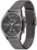 BOSS Chronograph Quartz Watch for Men with Grey Stainless Steel Mesh Bracelet - 1513870
