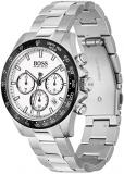 BOSS Chronograph Quartz Watch for Men with Silver Stainless Steel Bracelet - 1513875