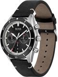 BOSS Analogue Multifunction Quartz Watch for Men with Black Leather Strap - 1513864