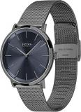 BOSS Analogue Quartz Watch for Men with Grey Stainless Steel Mesh Bracelet - 1513910