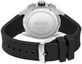 BOSS Chronograph Quartz Watch for Men with Black Silicone Bracelet - 1513953