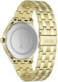 BOSS Analogue Quartz Watch for Men with Gold Coloured Stainless Steel Bracelet - 1513897