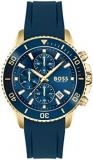 BOSS Chronograph Quartz Watch for Men with Blue Silicone Bracelet - 1513965