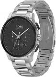 BOSS Chronograph Quartz Watch for Men with Silver Stainless Steel Bracelet - 1513762