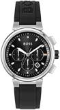 BOSS Chronograph Quartz Watch for Men Collection ONE with Silicone or Stainless Steel Bracelet