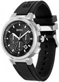 BOSS Chronograph Quartz Watch for Men Collection ONE with Silicone or Stainless Steel Bracelet