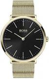 BOSS Analogue Quartz Watch for Men with Gold Coloured Stainless Steel Mesh Brace...