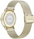 BOSS Analogue Quartz Watch for Men with Gold Coloured Stainless Steel Mesh Bracelet - 1513735