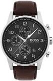 BOSS Chronograph Quartz Watch for Men with Brown Leather Strap - 1513494