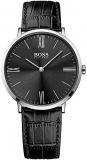 BOSS Analogue Quartz Watch for Men with Black Leather Strap - 1513369