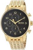 BOSS Chronograph Quartz Watch for Men with Gold Coloured Stainless Steel Bracelet - 1513531