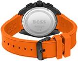 BOSS Chronograph Quartz Watch for Men with Orange Silicone Bracelet - 1513957