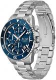 BOSS Chronograph Quartz Watch for Men with Silver Stainless Steel Bracelet - 1513907