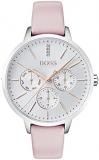 BOSS Analogue Multifunction Quartz Watch for Women with Pink Leather Strap - 150...