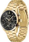 BOSS Chronograph Quartz Watch for Men with Gold Coloured Stainless Steel Bracelet - 1513848