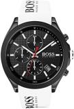 BOSS Chronograph Quartz Watch for Men with White Silicone Bracelet - 1513718