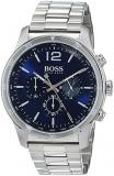 BOSS Chronograph Quartz Watch for Men with Silver Stainless Steel Bracelet - 1513527