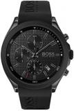 BOSS Chronograph Quartz Watch for Men with Black Silicone Bracelet - 1513720