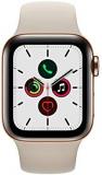 Apple Watch Series 5 (GPS + Cellular, 40mm) - Gold Stainless Steel Case with Stone Sport Band
