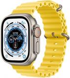 Apple Watch Ultra (GPS + Cellular, 49mm) Titanium Case with Yellow Ocean Band - One Size(Renewed)