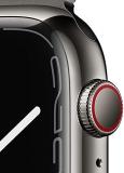 Apple Watch Series 7 (GPS + Cellular, 45mm) Smart watch - Graphite Stainless Steel Case with Graphite Milanese Loop. Fitness Tracker, Blood Oxygen & ECG Apps, Always-On Retina Display, Water Resistant