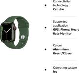 Apple Watch Series 7 (GPS + Cellular, 41mm) - Green Aluminium Case with Clover Sport Band - Regular (Renewed)