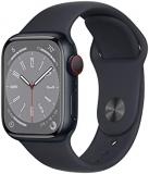 Apple Watch Series 8 (GPS + Cellular, 41MM) - Midnight Aluminum Case with Midnig...