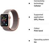 Apple Watch Series 4 40mm (GPS + Cellular) - Gold Aluminium Case with Pink Sand Sport Loop (Renewed)