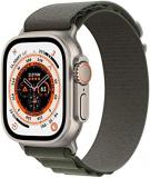 Apple Watch Ultra (GPS + Cellular, 49mm) Titanium Case with Green Alpine Loop - Large(Renewed)