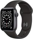 Apple Watch Series 6 GPS, 40mm Space Gray Aluminium Case with Black Sport Band -...