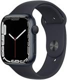 Apple Watch Series 7 (GPS, 45mm) Smart watch - Midnight Aluminium Case with Midnight Sport Band - Regular. Fitness Tracker, Blood Oxygen & ECG Apps, Always-On Retina Display, Water Resistant