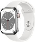 Apple Watch Series 8 (GPS + Cellular 45mm) Smart watch - Silver Stainless Steel ...