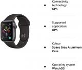 Apple Watch Series 4 (GPS, 40mm) - Space Gray Aluminum Case with Black Sport Band (Renewed)