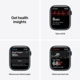 Apple Watch Series 7 (GPS, 45mm) Smart watch - Starlight Aluminium Case with Starlight Sport Band - Regular. Fitness Tracker, Blood Oxygen & ECG Apps, Always-On Retina Display, Water Resistant