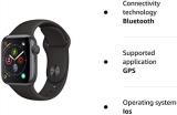 Apple Watch Series 4 40mm (GPS) - Space Grey Aluminium Case with Black Sport Band (Renewed)