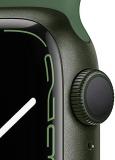 Apple Watch Series 7 (GPS, 41mm) Smart watch - Green Aluminium Case with Clover Sport Band - Regular. Fitness Tracker, Blood Oxygen & ECG Apps, Always-On Retina Display, Water Resistant