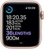 Apple Watch Series 6 GPS + Cellular, 44mm Gold Aluminium Case with Pink Sand Sport Band - Regular
