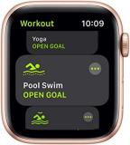 Apple Watch SE GPS, 44mm Gold Aluminium Case with Pink Sand Sport Band - (Renewed)